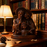 Holy Family Round Wooden Tabletop Ornament