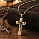 Triple Stainless Steel Cross Necklace
