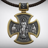 S925 sterling silver double-sided Jesus and Virgin Mary necklace
