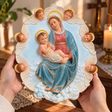 Virgin Mary & Baby Jesus with Angels Religious Decor