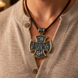 S925 sterling silver double-sided Jesus and Virgin Mary necklace