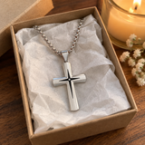 Starburst Cross Necklace – Silver Christian Pendant