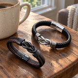 Men’s Infinity Knot Braided Bracelet – 21cm | Symbol of Loyalty & Enduring Connection
