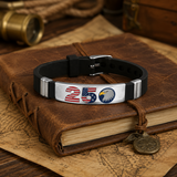 250 Years of Independence Bald Eagle & USA Flag Patriotic Silicone Bracelet