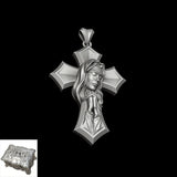 Crucifixion Prayer Necklace Madonna Prayer S925K Silver Necklace
