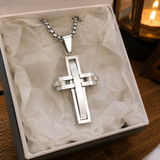 3D Interlocking Stainless Steel Cross Necklace