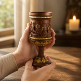Boxwood "Last Supper" Chalice  Hand-Carved Communion Cup | Eternal Symbol of Redemption & Fellowship