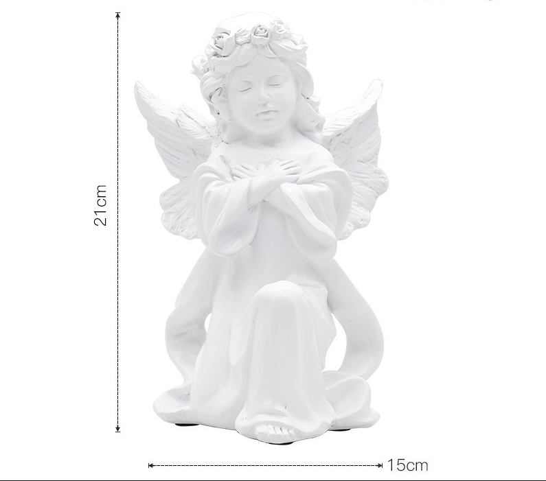 Little angel statue mini angel sculpture statue indoor and outdoor home garden decoration vintage decorative gifts
