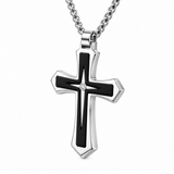 Modern Two-Tone Cross Necklace – A Bold Daily Reminder of Faith