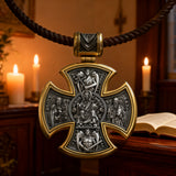 S925 sterling silver double-sided Jesus and Virgin Mary necklace