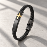 Walk by Faith – Men’s Braided Christian Cross Bracelet | A Meaningful Gift of Faith