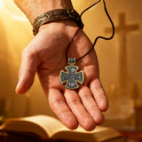 S925 sterling silver double-sided Jesus and Virgin Mary necklace