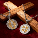 St. Benedict Home Blessing Titanium Steel Pendant