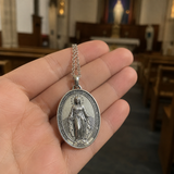 S925 Silver/Titanium Steel ‘Miracle’ Medallion Necklace