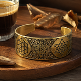 Handcrafted Metatron’s Cube Sacred Geometry Bracelet – S925 Sterling Silver / Copper