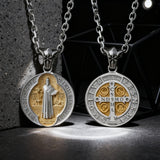 St. Benedict Home Blessing Titanium Steel Pendant