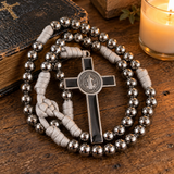 Catholic St. Benedict Rosary Necklace with Crucifix