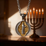 St. Benedict Home Blessing Titanium Steel Pendant