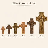 The Ascension Cross - Hand-Carved Jesus Crucifix with Holy Spirit Dove
