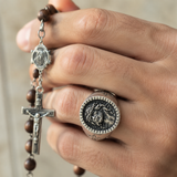 Jesus Crown of Thorns Signet Ring – Christian Faith Cross Ring
