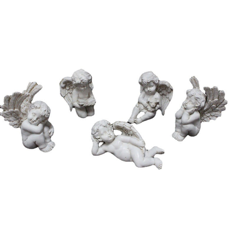 5 angel garden resin ornaments decorative garden decorative stone miniature angel fairy garden angel courtyard with monumental statue