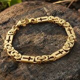 Minimalist Hollow Cross Interlocking Link Stainless Steel Bracelet