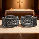 The Last Supper 925K Sterling Silver Open End Adjustable Ring