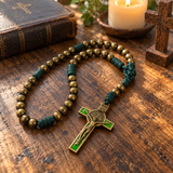 Catholic St. Benedict Rosary Necklace with Crucifix