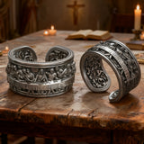 The Last Supper 925K Sterling Silver Open End Adjustable Ring