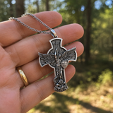 New titanium steel/S925K silver Archangel St. Michael necklace