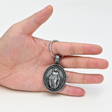 Virgin Mary Miraculous Medal Zinc Alloy Necklace
