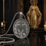 Pure Tin Miraculous Medal Virgin Mary Necklace