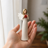 Heart in Hand Angel Resin Tabletop Figurine