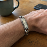 Hand-Hammered Textured Curb Chain Bracelet