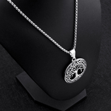 Baum des Lebens Halskette Anhänger Edelstahl Schutz Lucky Talisman Keltischer Schmuck für Männer Frauen