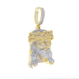 Crucifixion Crown of Thorns Zirconia Men's Hip Hop Pendant Necklace