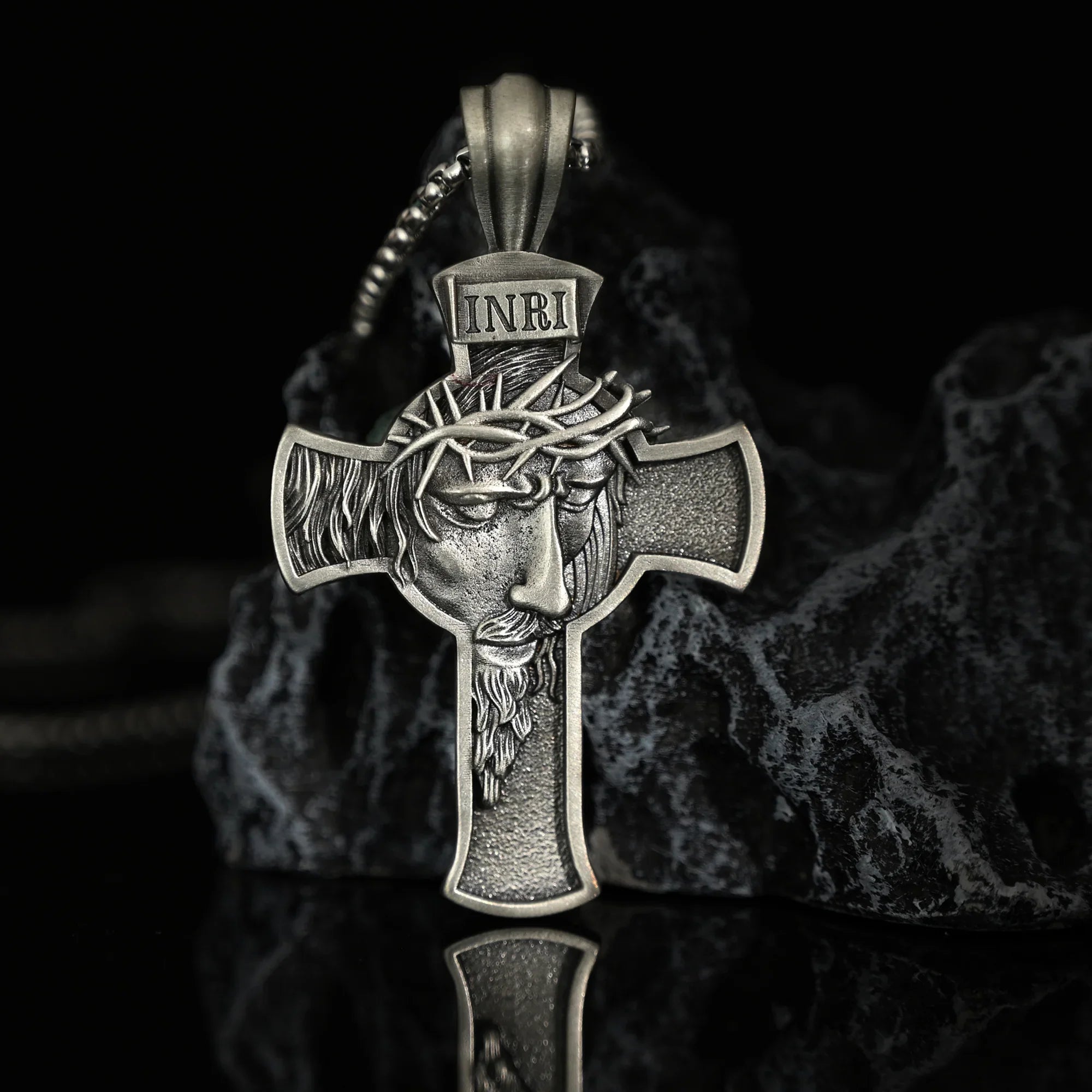 アクセサリー vintage silver925 Jesus cross necklace Sterling Pewter/S925K Silver Jesus Cross Necklace – BGCOPPER