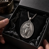 S925 Silver/Titanium Steel ‘Miracle’ Medallion Necklace