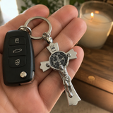 Saint Benedict Cross Keychain – Your Daily Shield of Faith and Protection - design detail