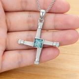 St. Brigid's Cross Turquoise Necklace – Celtic Heritage & Natural Beauty