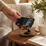 Beechwood Saint Benedict Cross Phone Stand – Foldable Adjustable Christian Desk Holder