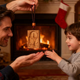 Square Archangel Michael Wooden Pendant