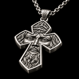 S925 Sterling Silver Jesus Crown of Thorns Cross Pendant Necklace – Christian Faith Jewelry for Men