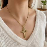 Celtic Knot Titanium Steel Cross Necklace