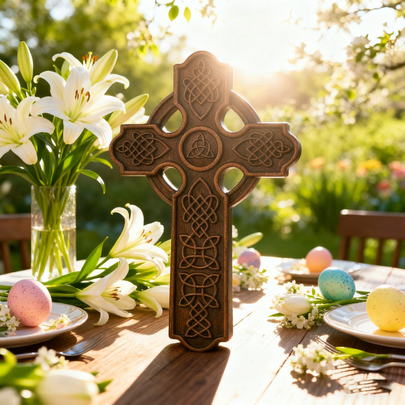 Keltisches Kreuz Holz schnitzerei