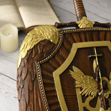 Archangel Michael Sword & Shield Wall Plaque - Divine Protection in Spiritual Warfare