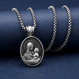 Blessed Virgin Mary Madonna and Infant Jesus Necklace