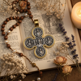 Baroque Style Crucifix Pendant with Jesus and the Four Archangels – A Symbol of Faith and Divine Protection