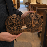 St. Benedict's Exorcism Medal Christian Wall Plaque - Best Christmas Gift - Christian gift presentation