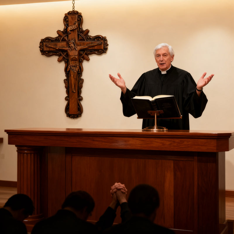 Hand-Carved White Ash Wood Cross - Sacred Christian Home Altar Decor for Christmas & Spiritual Gifting
